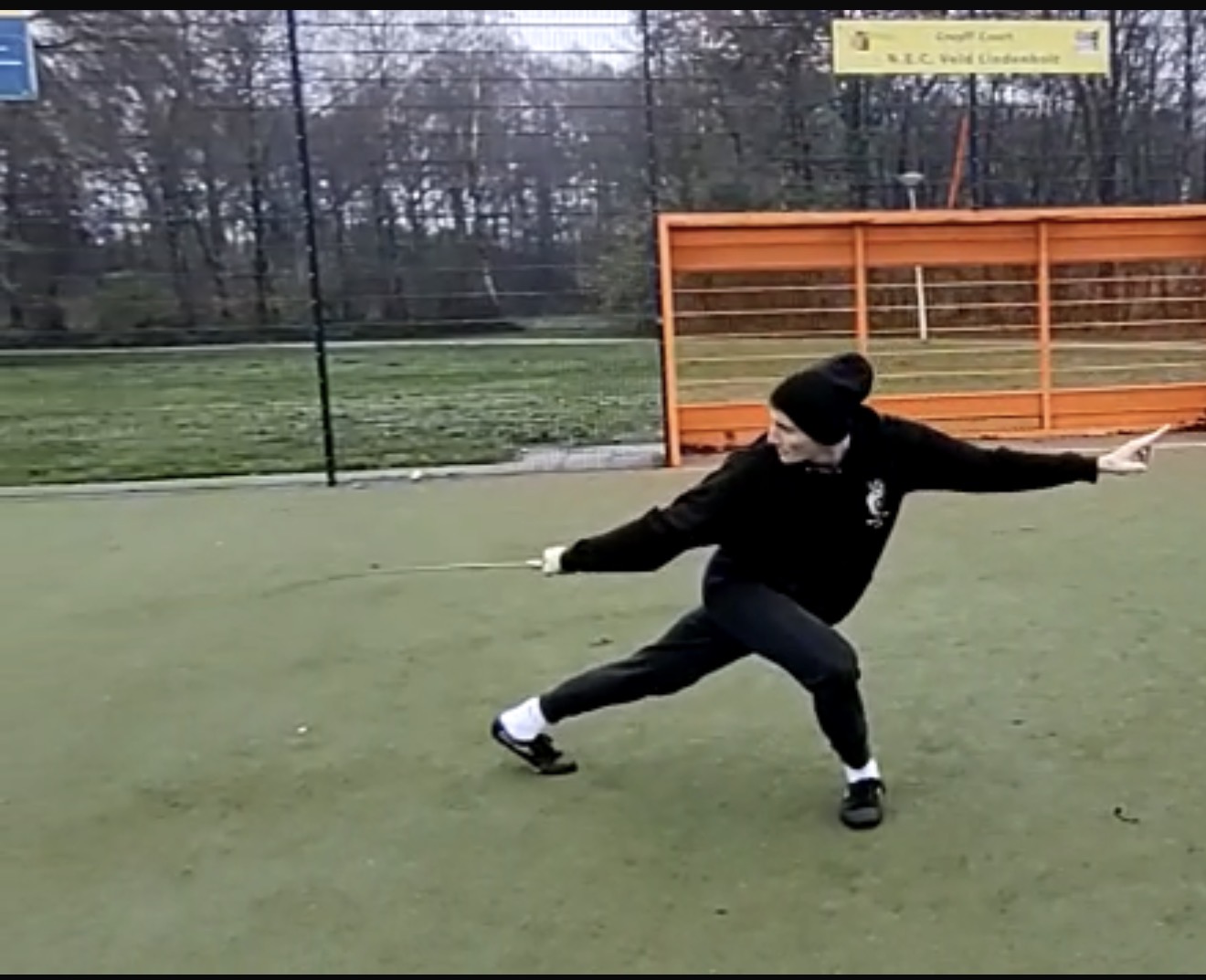Outdoor sword stance